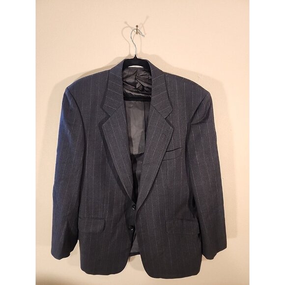 Hugo Boss 38R Corleone 2 Button Black Blazer Sport Coat Suit Jacket Virgin Wool - Picture 1 of 16